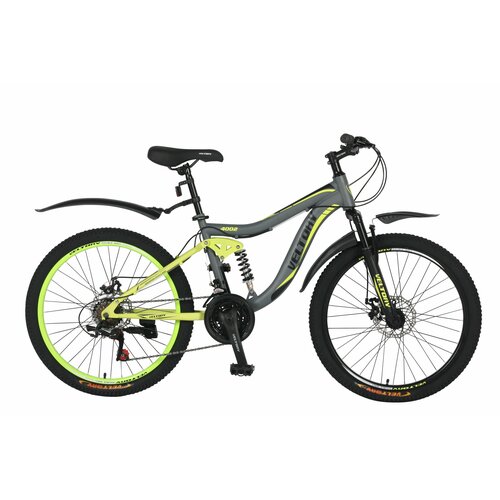 Велосипед подростковый двухподвес 24D-4002серый матовый с желтыми вставками24 колесо от 130-150 см 9-13 лет 1465000₽