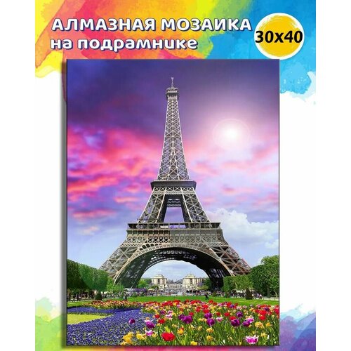 Алмазная мозаика блестящая Символ Парижа 300х400мм рыжий КОТ алмазная мозаика блестящая 30х40 см без подрамника с полным заполнением корабль на закате дня рыжий кот