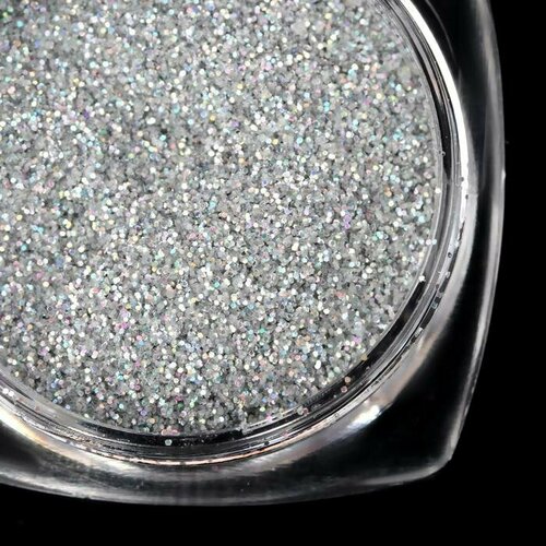 Блёстки для декора, мелкие, голография, цвет серебристый (комплект из 32 шт)