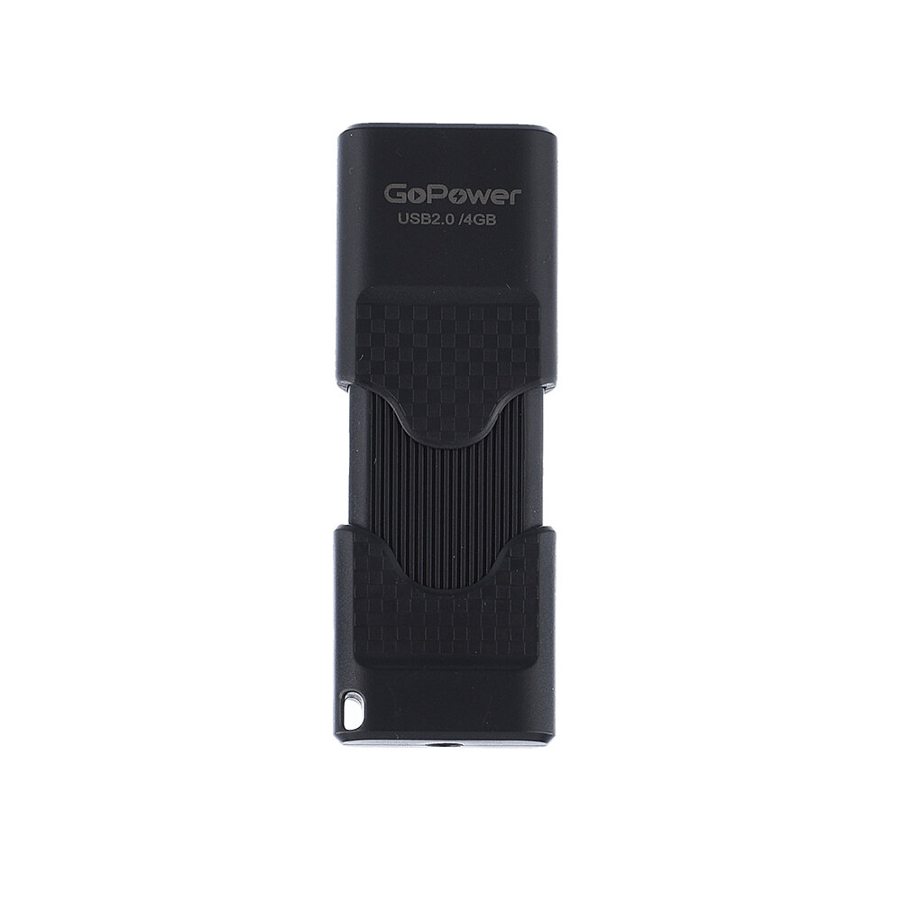 Накопитель USB 2.0 4GB GoPower SLIDER, пластик, черный матовый - фото №7