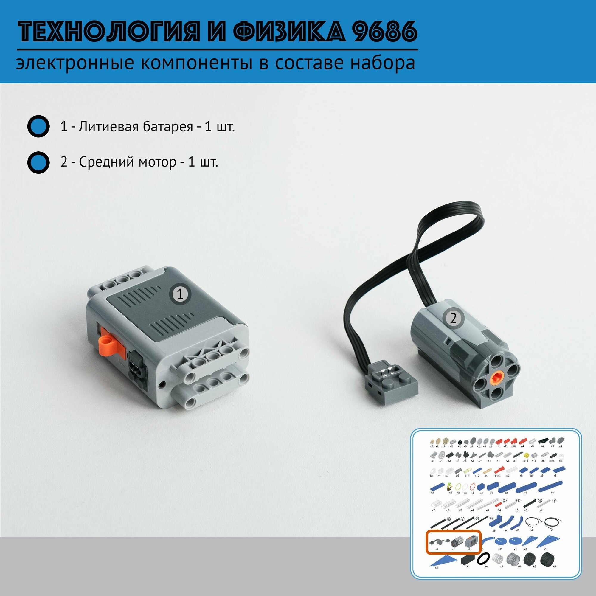 Конструктор робототехника, Технология и физика (9686) 396 деталей, совместим с лeгo, развивающий конструктор — фото 1
