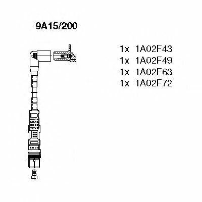 Комплект высоковольтных проводов Bremi 9A1 5200