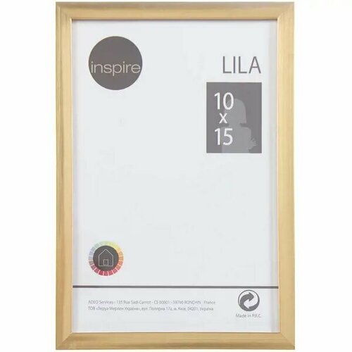 Рамка Inspire Lila 10х15 см цвет золото 599₽