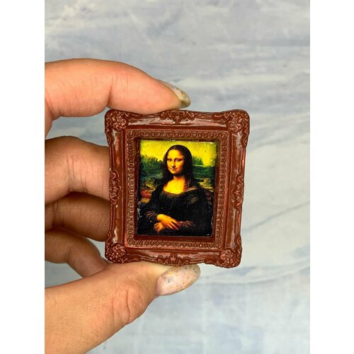 Бижутерия брошь картина, искусство, подарок для художника, Мона Лиза, Джоконда, леонардо да винчи