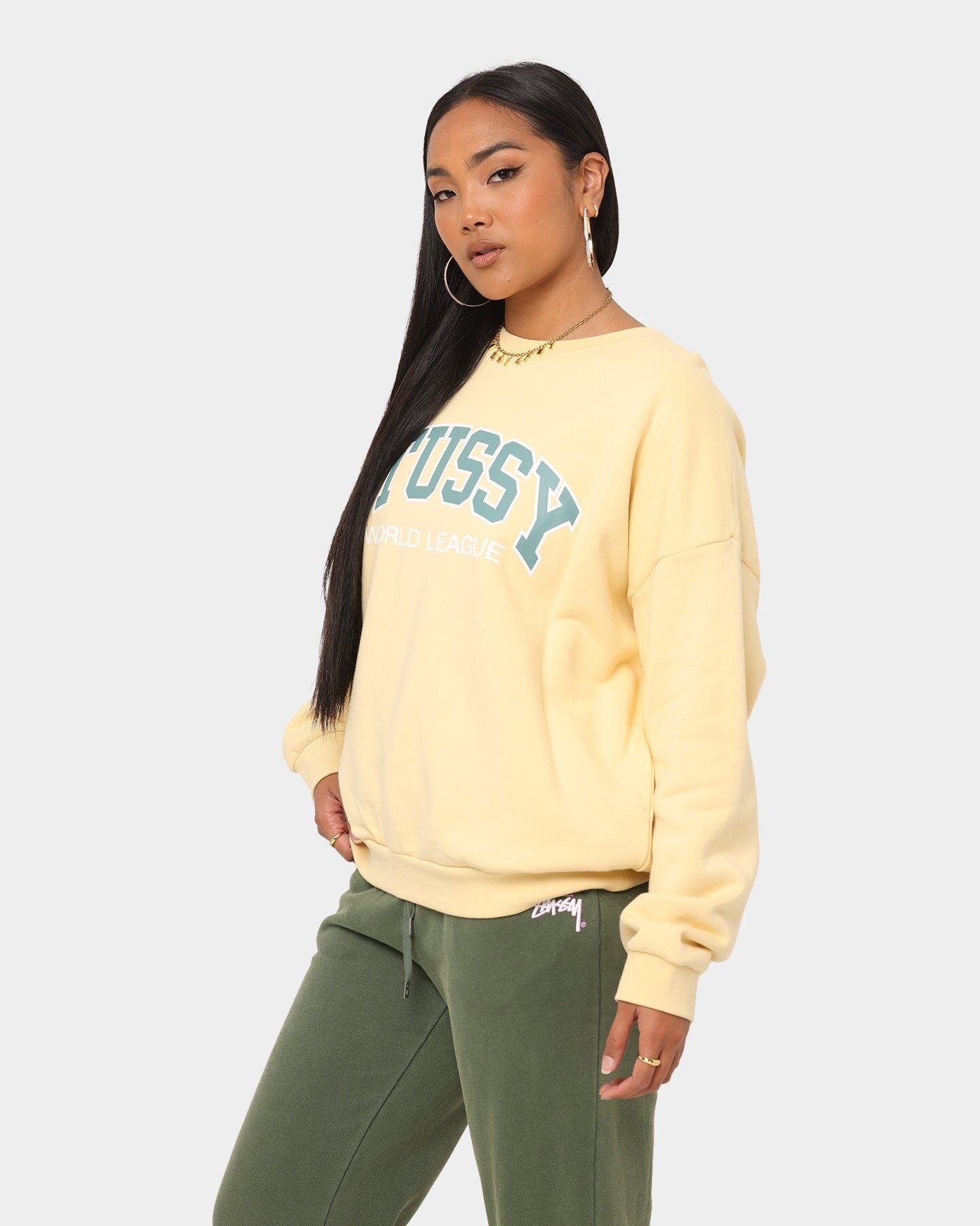 Свитшот Stussy желтый 