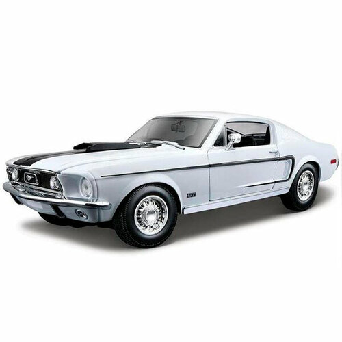 Модель автомобиля Ford Mustang Gt (1968), 1:18 Maisto классическая модель автомобиля ford mustang 1 32 из сплава детские украшения для игрушечного автомобиля модель автомобиля с открывающей дверью