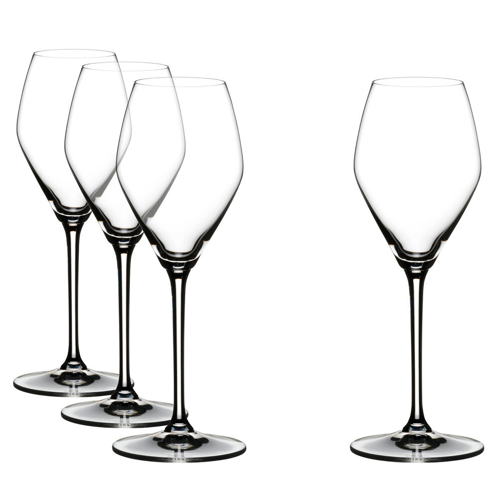Промо-набор из 3-х бокалов + 1 бокал в подарок для розового шампанского и вина Rose/Champagne, 322 мл, прозрачный, серия Extreme, Riedel, 4411/55