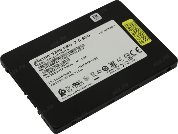 Накопитель SSD 2.5'' Crucial Micron 5300PRO 1.92TB SATA Enterprise Solid State Drive - фото №15