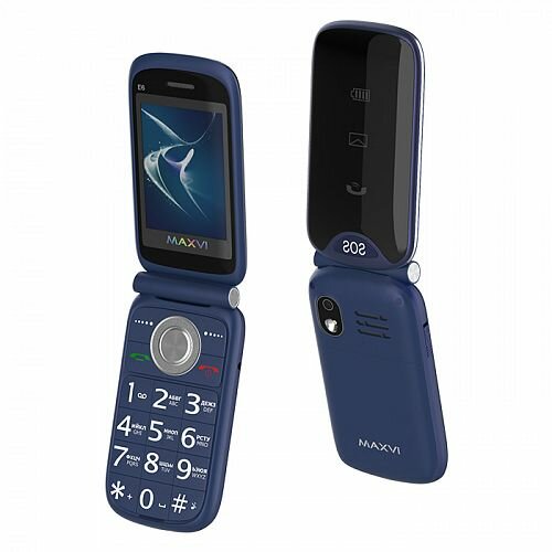Мобильный телефон Maxvi E6 Blue раскладушка (2,4"/1,3МП/1200mAh)