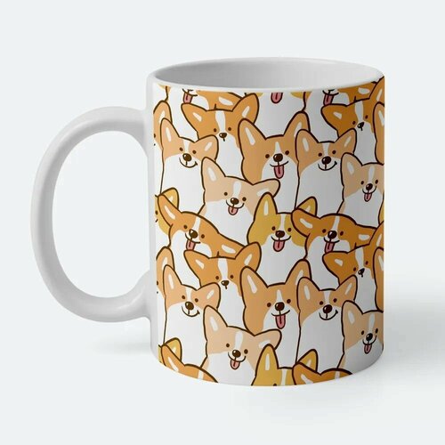 Кружка с принтом Милые Корги