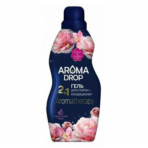 Гель для стирки Aroma Drop Aromatherapy Универсальный 2 в 1 Цветочный микс, 1 л