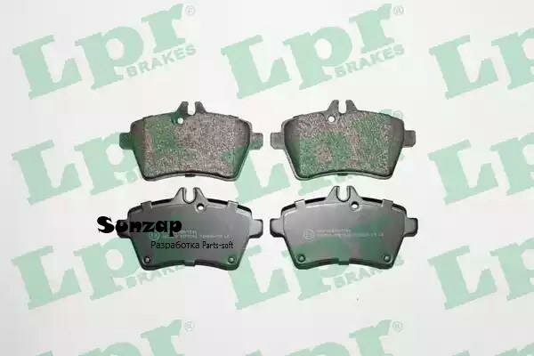 LPR 05P1242 Колодки тормозные MERCEDES A-CLASS W169/B-CLASS W245 1.5-2.0 04- передние