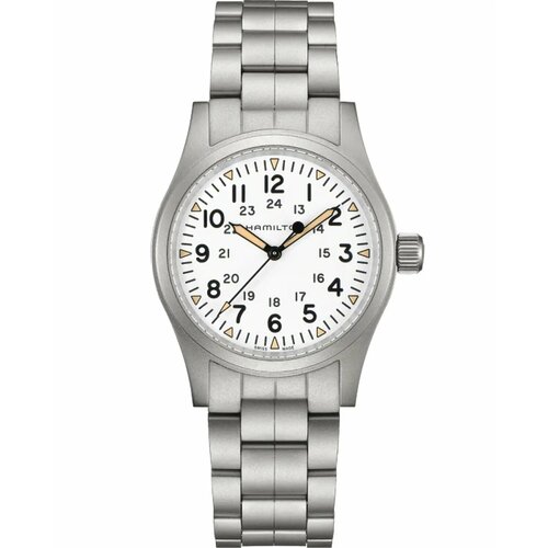 Наручные часы Hamilton Khaki Field H69439111, серебряный наручные часы hamilton khaki field h64455533 черный серебряный