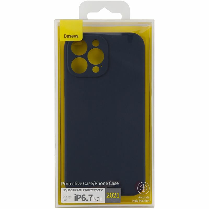 Чехол защитный Baseus Liquid Silica Gel Protective Case для iPhone 13 Pro Max, черный - фото №16