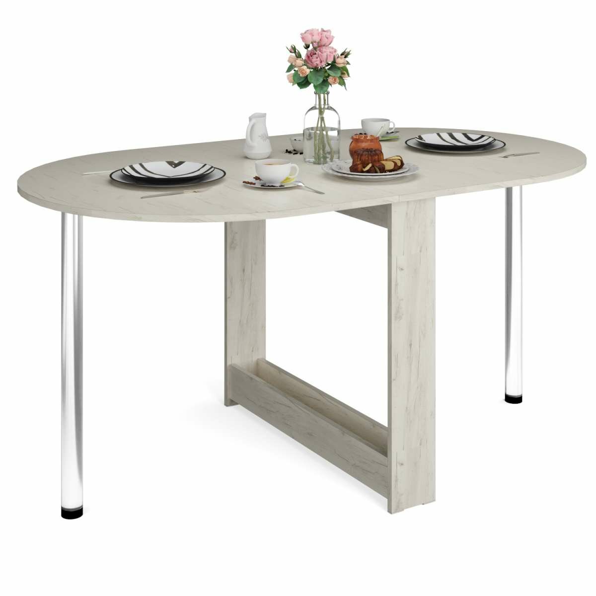 фото Стол-книжка Тайга мини 86х90х77 крафт белый