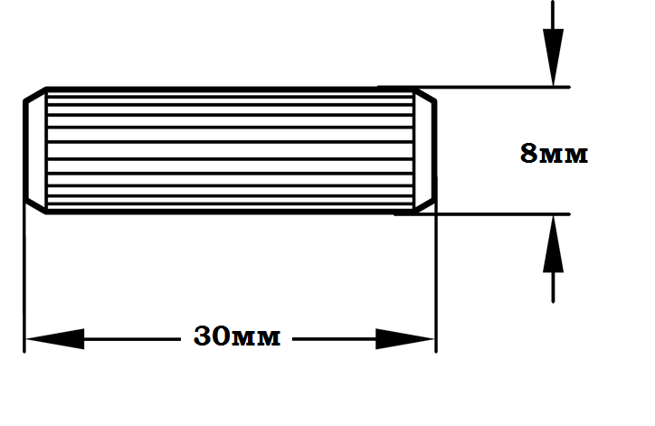 Шканты 8x30 мм массив бука 10 штук