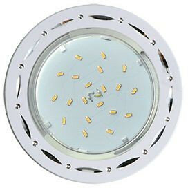 Комплект 10 шт. светодиодный светильник Ecola GX53 H4 DL5385 Точки-полоски по кругу Белый/Алюм. 20x110 FW5385ECB