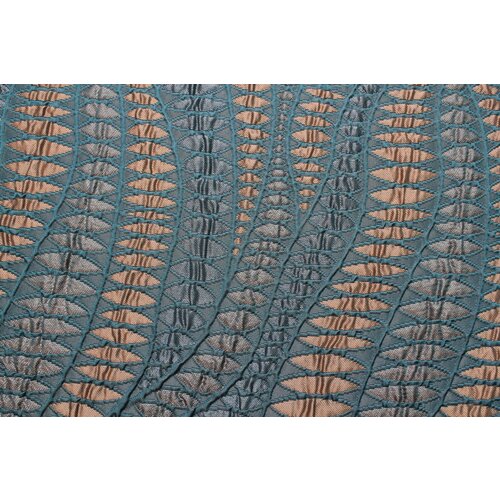 Ткань Жаккард-клоке рельефный пальтово-костюмный цвета морской волны с бежевым, ш140см, 0,5 м