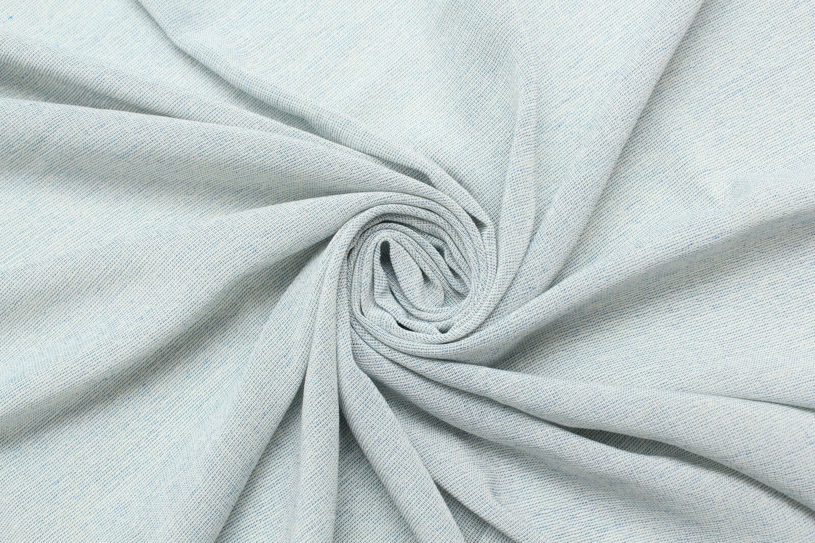 Ткань Вуаль-меланж стрейч бело-синяя, ш138см, 0,5 м