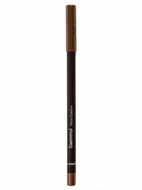 Карандаш для бровей 03, 0.2 гр, Saemmul wood eyebrow 03 black brown, THE SAEM