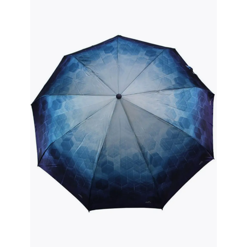 Зонт автомат, 3 сложения, для женщин, синий