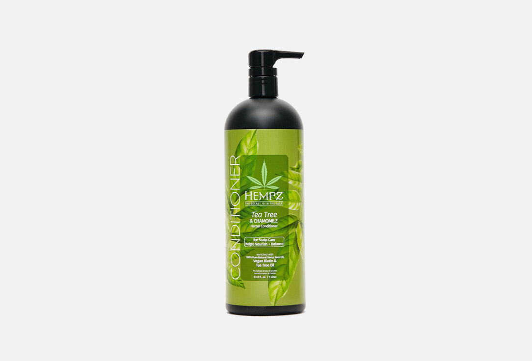 Кондиционер для здоровья волос HEMPZ Tea Tree & Chamomile Herbal / объём 1000 мл