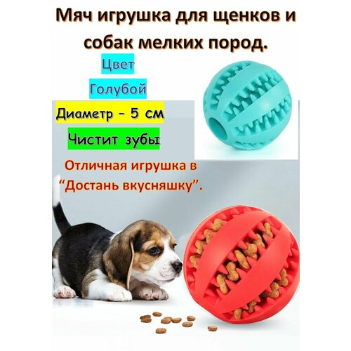 Игрушка для собак/Жевательная игрушка мяч для собак и щенков интерактивная для корма 5 см