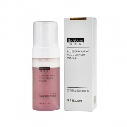 Мусс для лица HeBiQuan с аминокислотой черники очищающий 120мл 506₽
