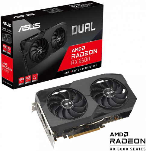 Видеокарта Asus Radeon RX 6600 DUAL 8G V2