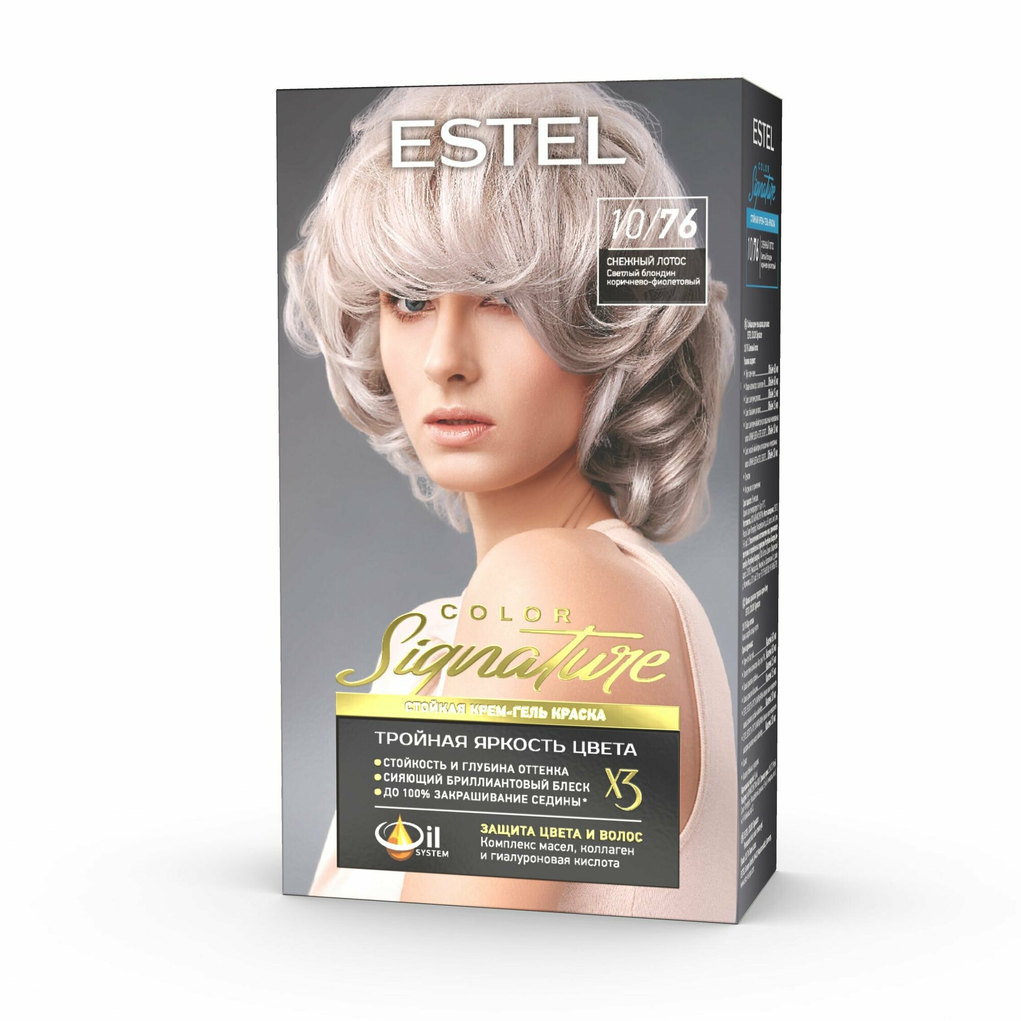 ESTEL COLOR Signature Стойкая крем-гель краска для волос 10/76 Снежный лотос
