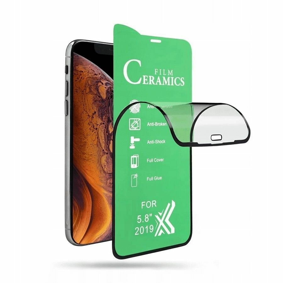 Гибкое керамическое защитное стекло-пленка (глянцевая) (тех. пак) для Apple iPhone 5 белый