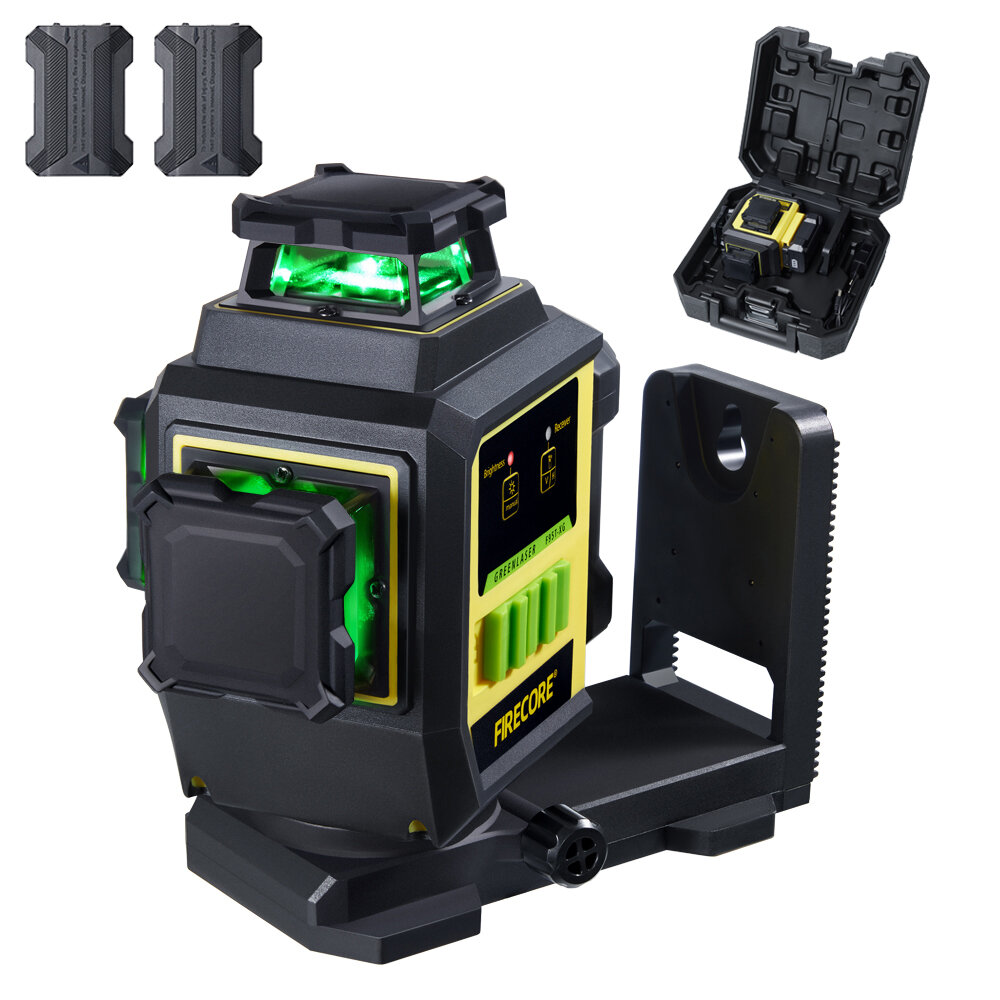 Лазерный уровень 3D Зеленый луч Firecore F95T-XG  12 лучей  в мягкой сумке