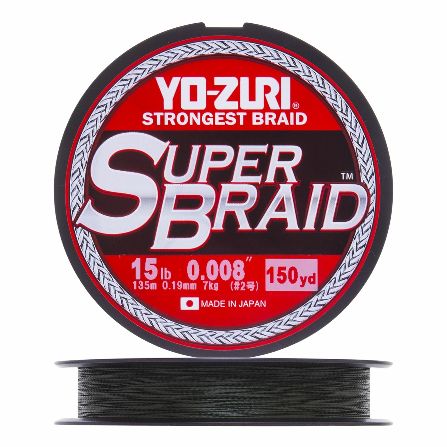 Шнур плетеный Yo-Zuri PE Superbraid 0,19мм 135м (dark green)