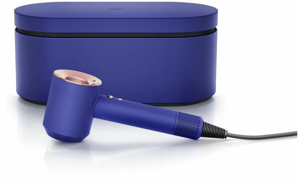 Фен профессиональный для волос Sonic HD08 с кейсом для хранения Vinca Blue / Rose, светло-синий, светло-розовый (Российская вилка)