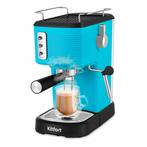 Кофеварка Kitfort КТ-7180-2 черно-бирюзовый 10406₽
