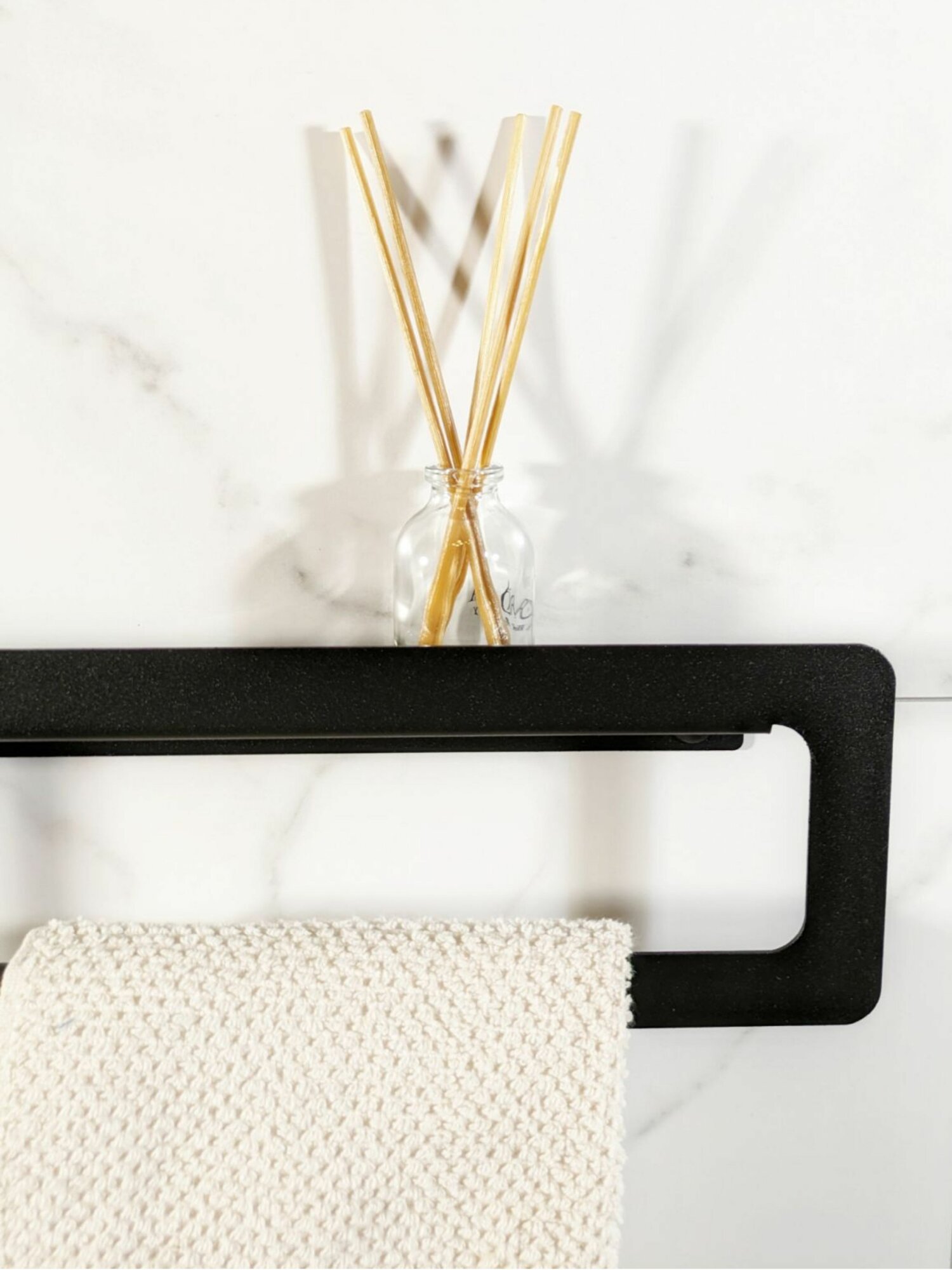 Держатель для полотенец MetaDec Qadrate 30см черный — фото 1