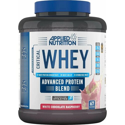 Applied Nutrition Critical Whey 2000g (WHITE CHOCOLATE RASPBERRY) сывороточный протеин applied nutrition diet whey 1800 г ванильное мороженое