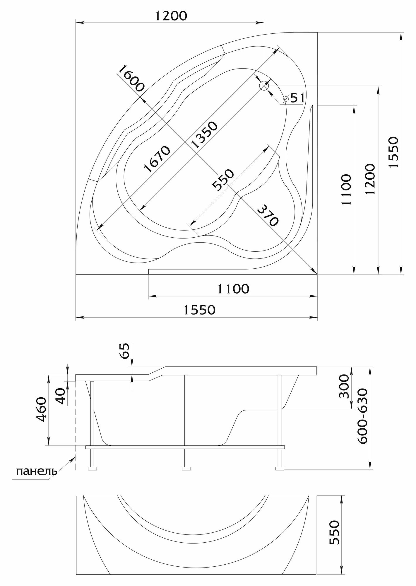 Акриловая ванна Aima Design - фото №5