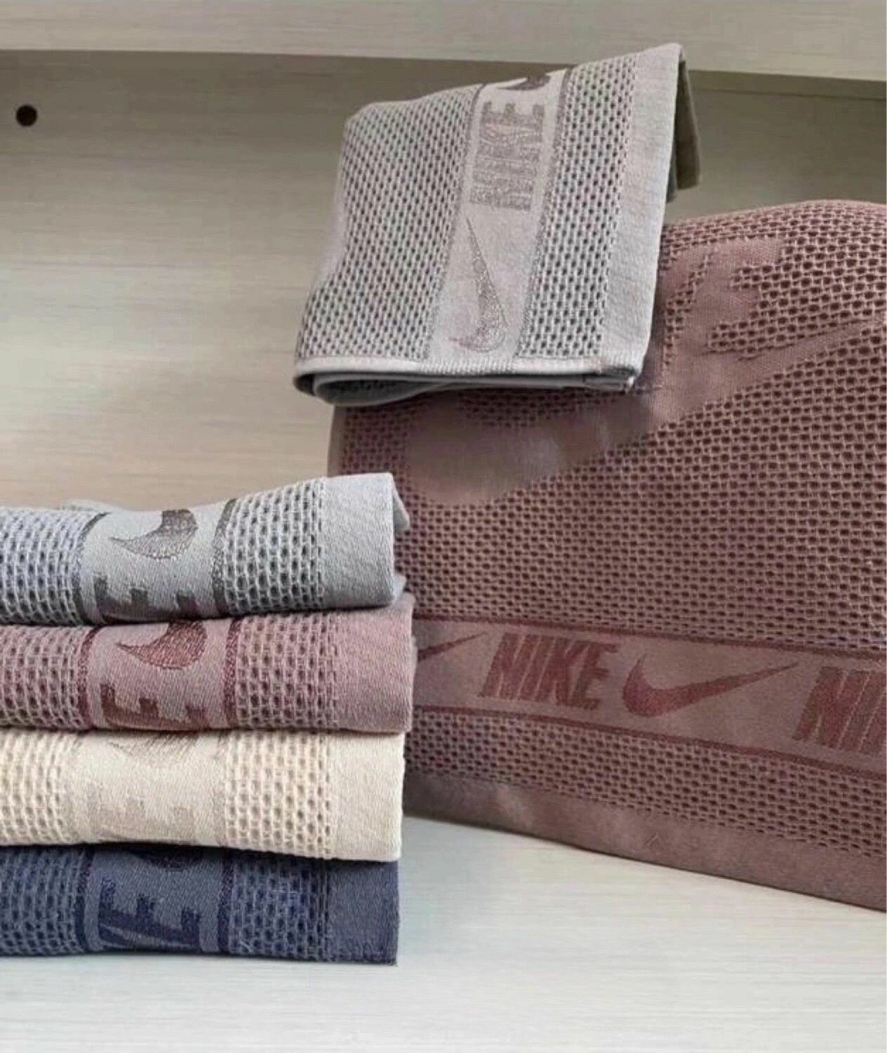 фото Хлопковое банное полотенце 50х90см "NIKE"