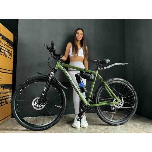 Велосипед 275 Richiesto алюминиевая рама 21 Горный ВзрослыйПодростковый зеленый 2610000₽