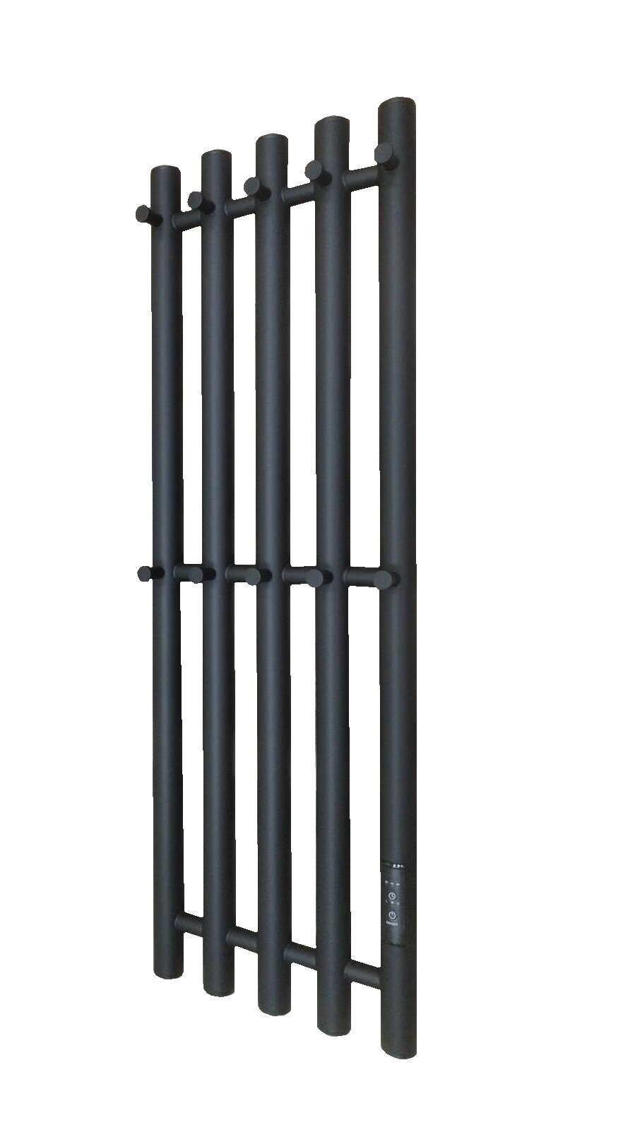 Электрический полотенцесушитель Inaro 5 высота 80 см ширина 27 см 10 крючков цвет черный матовый