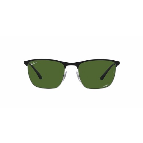 Солнцезащитные очки Ray-Ban RB3686 9144P1, черный, зеленый солнцезащитные очки ray ban вайфареры оправа пластик зеркальные зеленый