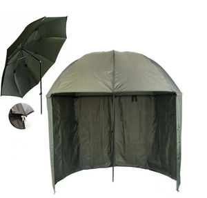 Зонт для рыбалки - диаметр 220см - под углом, со шторкой на молнии - водонепроницаемый.