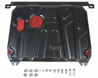 Защита картера + КПП, крепеж, Hyundai Solaris 2011-2016, V-1.4; 1.6, (арт. 111.02343.1)