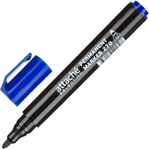 Маркер перманентный Attache Selection 270 синий 1-3мм кругл наконечник 78₽