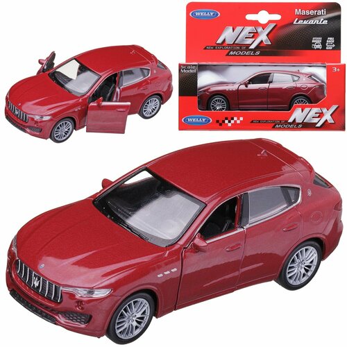 Машинка Welly 1:38 MASERATI LEVANTE красная 43739W/красная легковой автомобиль welly maserati levante 43739 1 38 11 5 см синий