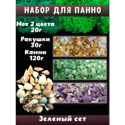 Набор Blumsteri для панно из ракушек мха и натуральных камней 650₽