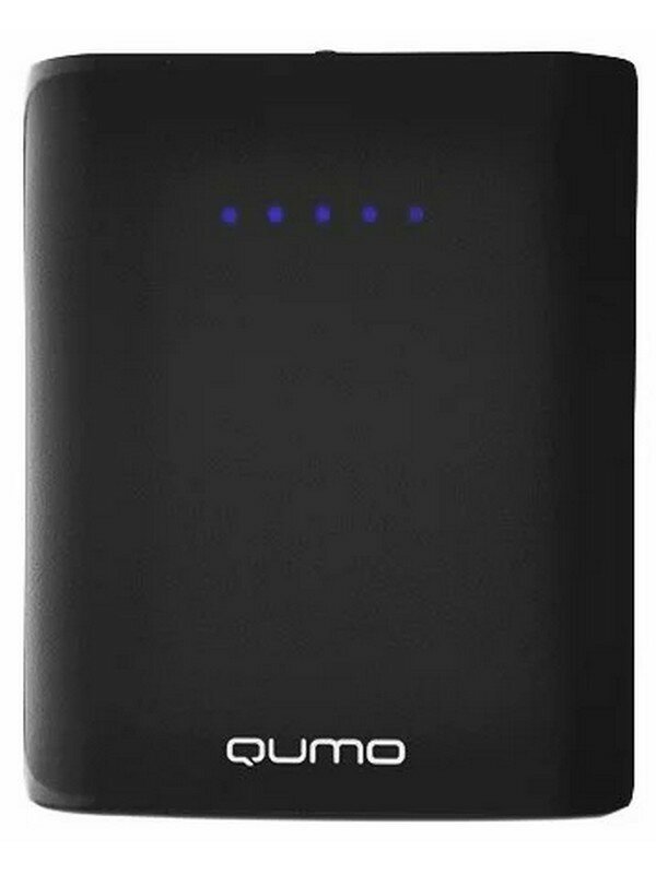 Внешний аккумулятор Qumo PowerAid 7800, 7800 мА-ч, 2 USB 1A+2A, черный