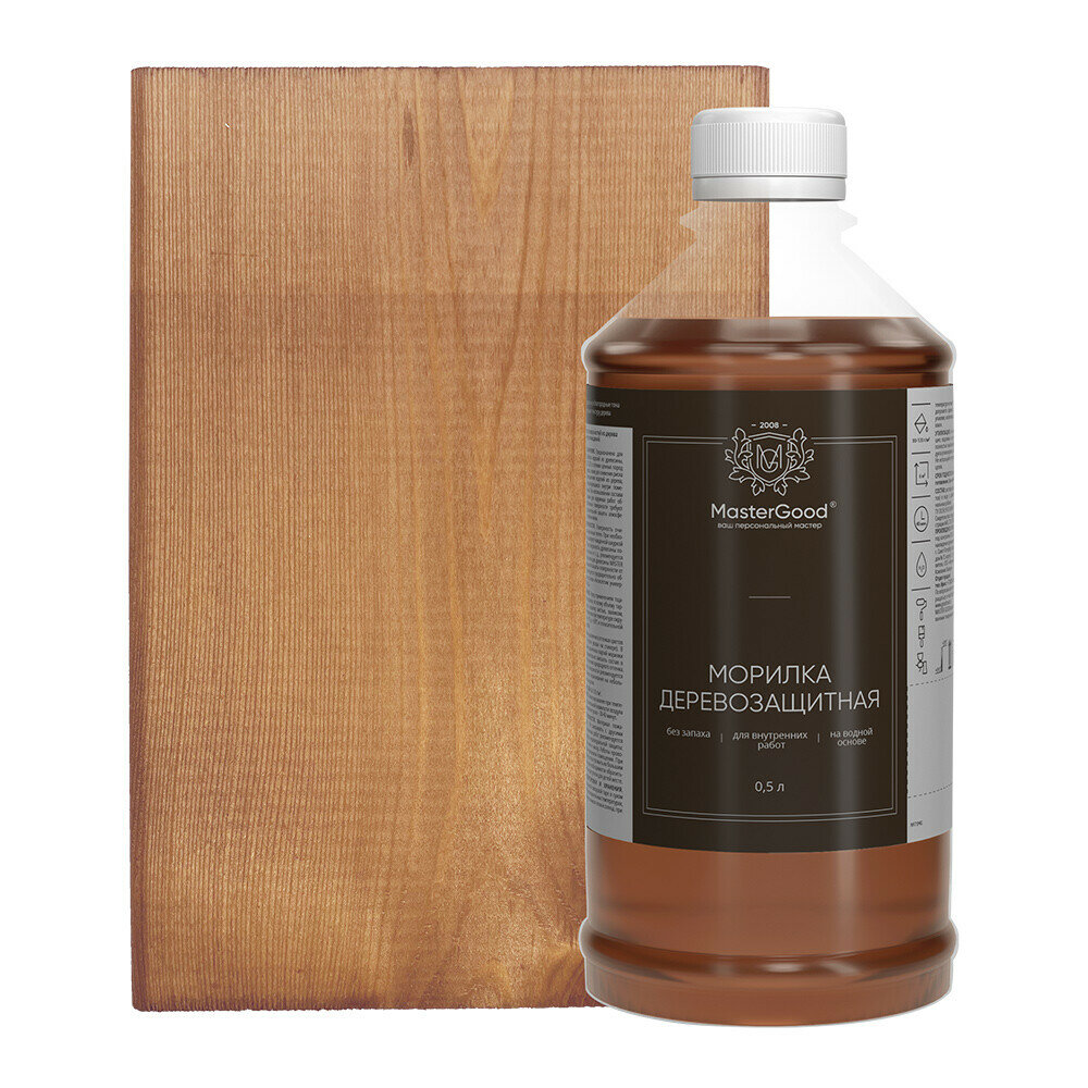 Морилка MasterGood водная антисептическая мокко 05 л