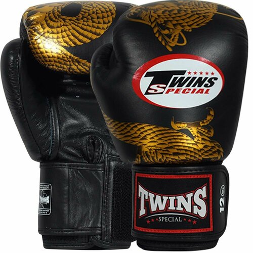 Боксерские перчатки Twins Special FBGV-23 black gold 16 унций боксерские перчатки twins special fbgv 6g boxing gloves black 10 унций